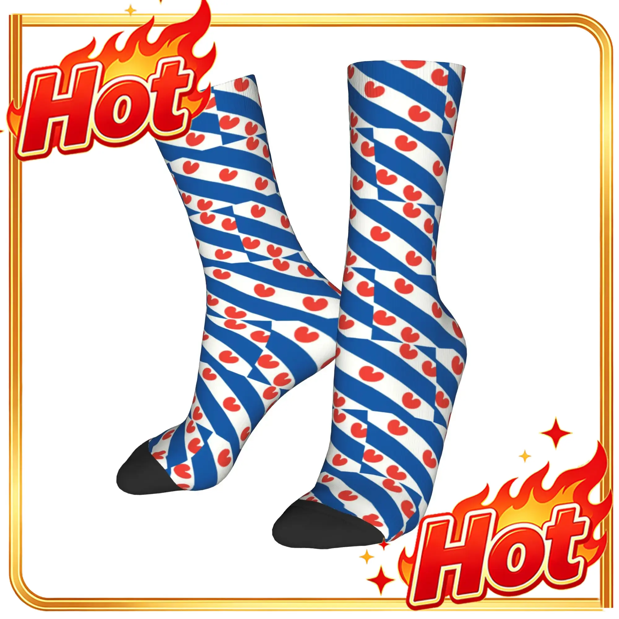 Custom Friesland Flag Men's Cr - огляд і ціна Dress Sock Men