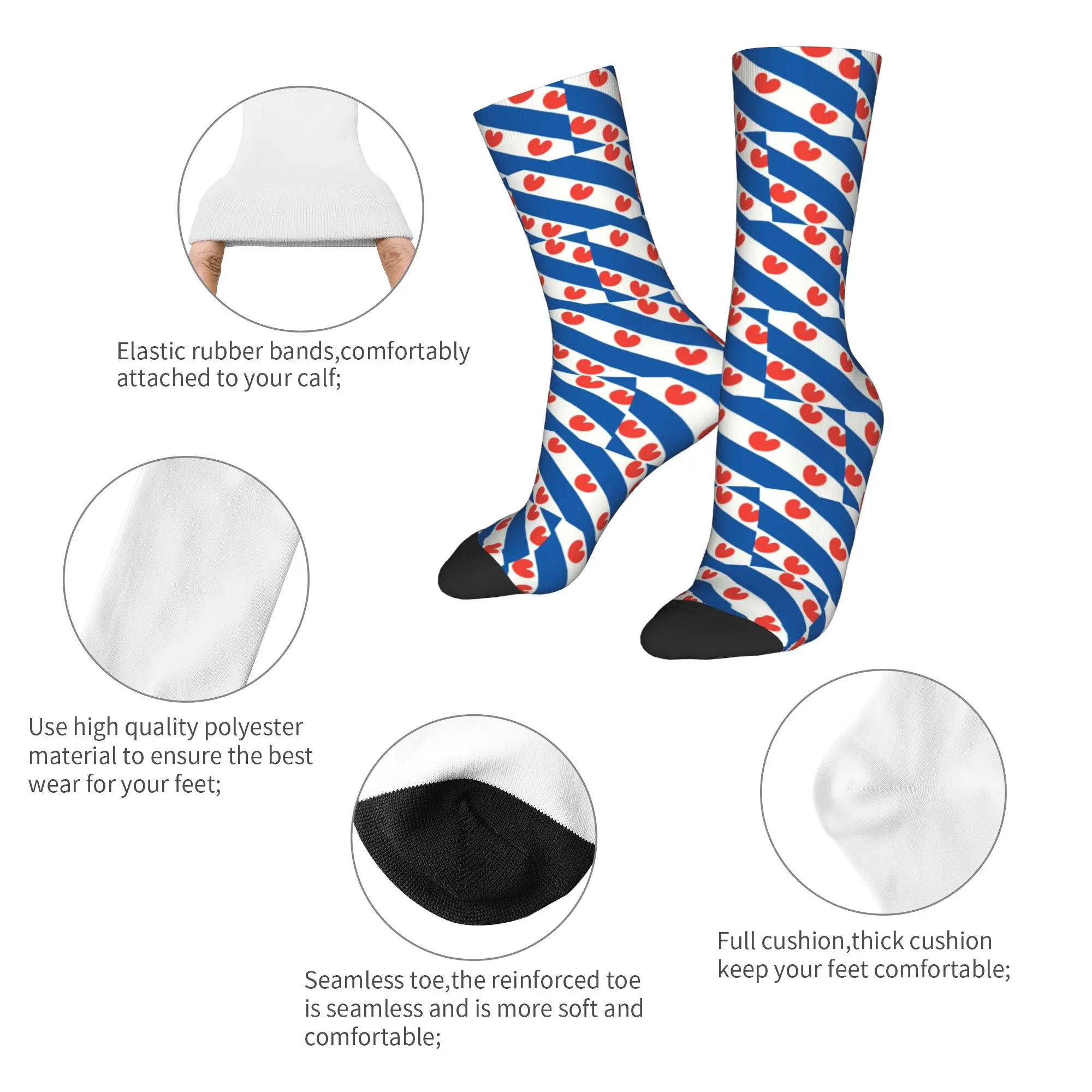 Custom Friesland Flag Men's Cr - огляд і ціна Dress Sock Men